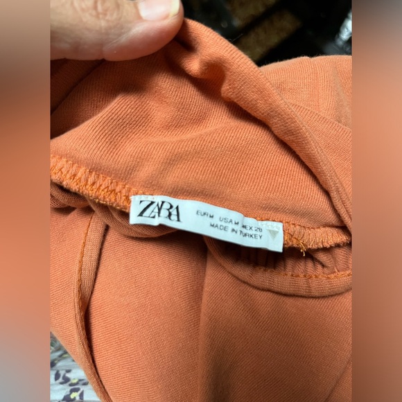 Zara summer orange cotton dress size M worn once - Picture 5 of 6
